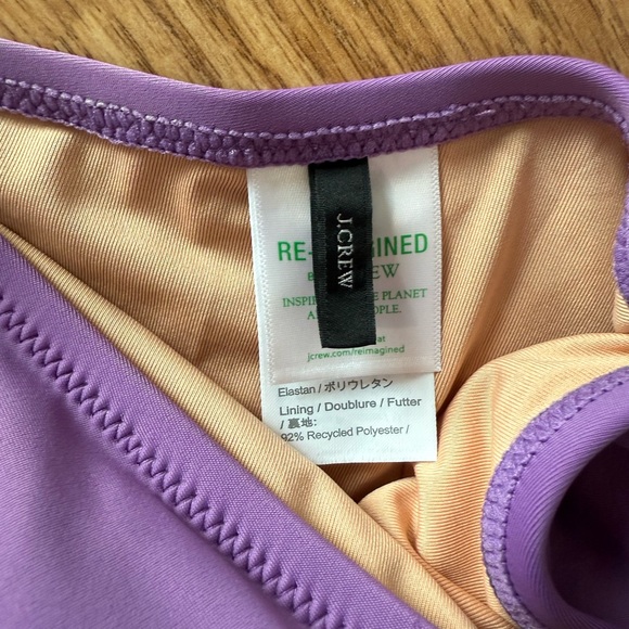 J Crew Bow One shoulder- One Piece- purple - Picture 6 of 7